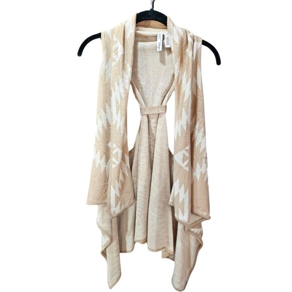 Vintage Great Northwest Indigo Southwestern Print Sweater Duster Vest Size M - Picture 1 of 6